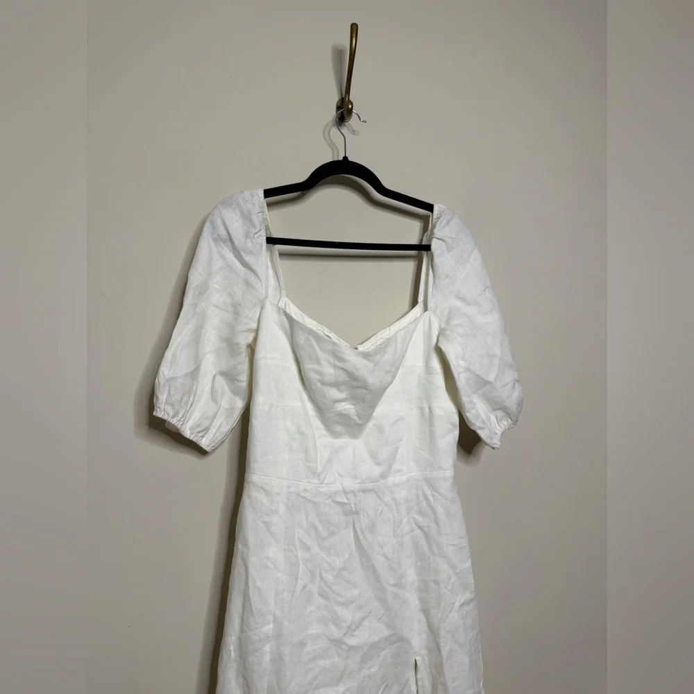 Reformation Belgium Linen Dress in White - Picture 10 of 14
